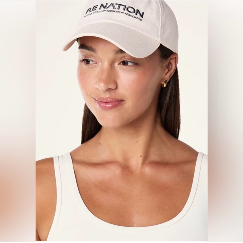 P.E Nation Cream Hat Classic Curved Brim